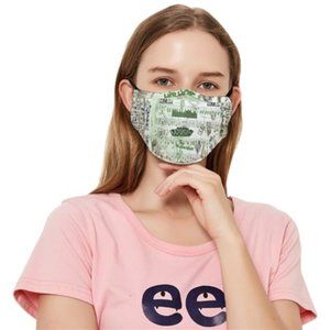 Noneillah Green Money Music Note Cloth Face Mask